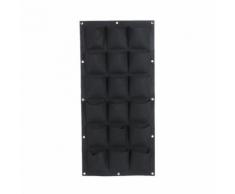 Walmeck Sacs de Culture 1/4/7/16/18/25 Poches Feutre Suspendus Grandir Sacs Jardinière Verticale de Montage Mural pour Yard Garden Home Decoration - Boite de rangement