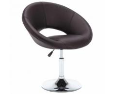 vidaXL Chaise pivotante Similicuir 74 x 63,5 x 89 cm Marron - Chaise