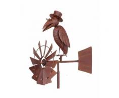 GIROUETTE en fer à planter statue corbeau- 154 cm - Objet à poser