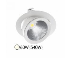 Spot Led escargot COB 60W (540W) encastrable orientable Blanc jour 4000°K - Équipements électriques pour luminaire