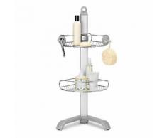 Etagère de douche d'angle en inox et aluminium L34xP22xH78cm - Accessoires salles de bain et WC