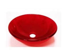 Vasque ronde en verre carmin Rany - Installations salles de bain