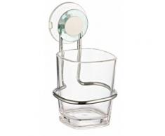 GOBELET PORTE BROSSE À DENT - BISK - Transparent reflet vert - 2 Kg - polystyrene + chrome - Accessoires salles de bain et WC