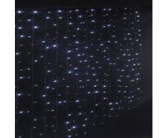 Rideau lumineux extérieur 300 LED blanc froid - Dim : L.150 x l.0,05 x H.200 cm -PEGANE- - Objet à poser