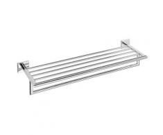 Etagère, Rack porte-serviette en chrome 65,5cmx 21,5cmx55cm - Accessoires salles de bain et WC