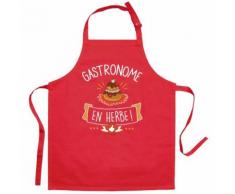 Tablier enfant gastronome en herbe rouge 52 x 63 cm torchons & bouchons - Linge de table