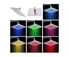 Pommeau de douche carré 7 couleurs à LED - Accessoires salles de bain et WC