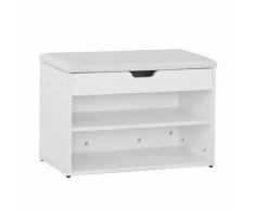 SoBuy® Banc de Rangement Armoire à chaussures+coussin,Meuble d'Entrée,FSR25-W FR - Bancs