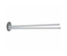 Plomberie - Porte-serviette blanc double mobile - Accessoires salles de bain et WC