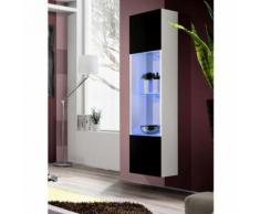 Paris prix - vitrine led murale design 'fly iii' 170cm noir & blanc - Vaisseliers