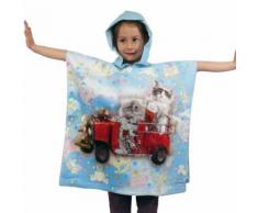 Cape de bain 100% coton éponge Chats bleu - Linge de bain