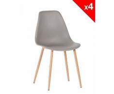 Kayelles Lot De 4 Chaises Scandinaves Nova Cuisine Salle À Manger (gris Clair) - Chaise