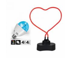 Lampe forme cur Neon + Ampoule d'ambiance à LED Culot E27 Effet Astro - Lampes