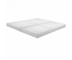Sommier tapissier 80+80x200 Omega blanc 17 lattes - Sommiers