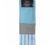 Lot de 3 Torchons de cuisine rectangulaires en coton Héritage - Linge de table