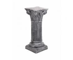 SELLETTE argent en résine motif floral - 83 cm - Objet à poser