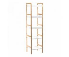 Etagère en bois - 5 Niveaux - Salle de bain - Objet à poser
