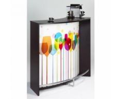 Meuble Bar, Comptoir de Cuisine, Accueil Noir Verres - Tables bar
