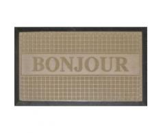 tapis d'entrée 45x75 cm antidérapant bonjour - Linge de lit