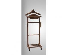 Valet de nuit simple Marron, Dim : 47 x 36 x 113 cm (Poids : 6 Kg) -PEGANE- - Portants et valets de nuit