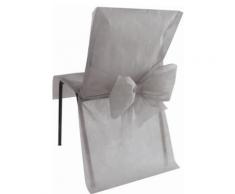 SANTEX Housse de Chaise avec Noeud Gris - Rideaux et stores