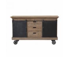 Meuble Industriel Campagne Bahut Enfilade Buffet Fer Bois 160 cm - Buffets