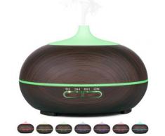 Diffuseur d'Huiles Essentielles, 300ml Humidificateur Ultrasonique à Brume Fraîche Diffuseur de Parfum Automatique avec 7 Couleurs Changeables LED Pour Chambre, Bureau, Yoga - Relaxation et massage