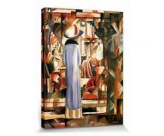 August Macke Poster Reproduction Sur Toile, Tendue Sur Châssis - Grande Vitrine Illuminée, 1913 (40x30 cm) - Décoration murale