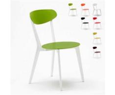 4 Chaises café bar restaurant salle à manger brasserie Design paysan CUISINE, Couleur: Vert - Chaise