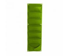 Walmeck Sacs de Culture 1/4/7/16/18/25 Poches Feutre Suspendus Grandir Sacs Jardinière Verticale de Montage Mural pour Yard Garden Home Decoration - Boite de rangement