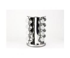Etagère à épices - 16 pots - Rotatif - Acier inoxydable - Ustensiles