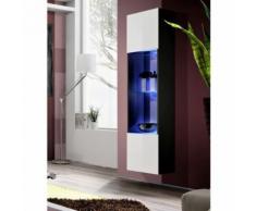Paris prix - vitrine led murale design 'fly iii' 170cm blanc & noir - Vaisseliers