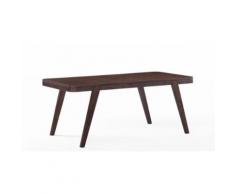 Table en bois 180 cm Noyer foncé - FREDO - Tables salle à manger