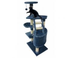 Perchoir pour Chat, Arbre à Chat, 120 cm, 5 perchoirs, Bleu, Matériau: MDF - Objet à poser