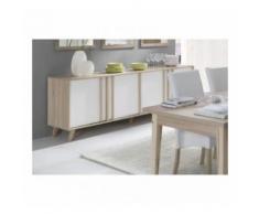Buffet, enfilade, bahut grand modèle MALMO. Meuble design type SCANDINAVE. Effet ultra tendance pour votre salon. - Buffets