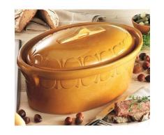 Terrine ovale 40 cm cognac moucheté beck rene 8840 - vaisselle
