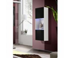 Paris prix - vitrine led murale design 'fly iii' 126cm noir & blanc - Vaisseliers