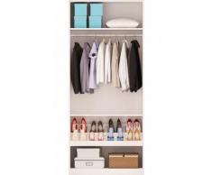 Armoire 100 cm -5 étagères-1 porte chaussures-blanc MAO - Armoire