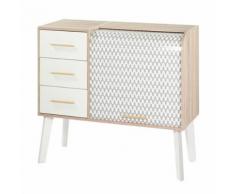 Meuble d'entrée à rideau, 3 tiroirs - ARKOS n°1 - Commodes