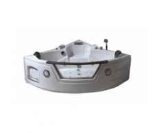 BAIGNOIRE MASSANTE ANGLE 150 x 150 cm- BALNEO BAIN TOURBILLON Modèle Tenerife - Installations salles de bain