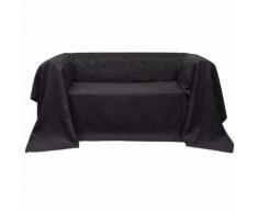 vidaXL Housse en Micro-suède de canapé Anthracite 140 x 210 cm Lavable en machine - Textile séjour