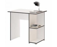 Bureau enfant adulte MDF décor blanc et gris mat - Bureaux