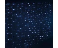 Rideau lumineux programmé 300 LED bleu - Dim : L.100 x l.0,05 x H.200 cm -PEGANE- - Objet à poser