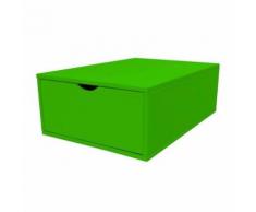 Cube de rangement profondeur 75 cm + tiroir Bois, Couleur: Vert - Boite de rangement