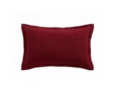 Coussin Rectangulaire Lin lavé Lie de Vin TU Anne de Solène - Textile séjour