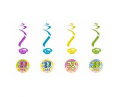 Lot de 40 Suspensions spirale 20 ans - 60cm - Objet à poser