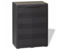 Armoire de rangement de jardin avec 1 étagère Noir - Armoire