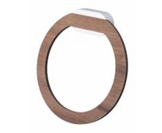 PORTE SERVIETTE MURAL CHROMÉ - BISK - Bois - 5.5 Kg - HPL/CHROME - Accessoires salles de bain et WC