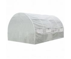 Serre de jardin 12m² - bâche armée blanche - Blanc