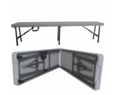 Banc de jardin pliant en plastique - Blanc